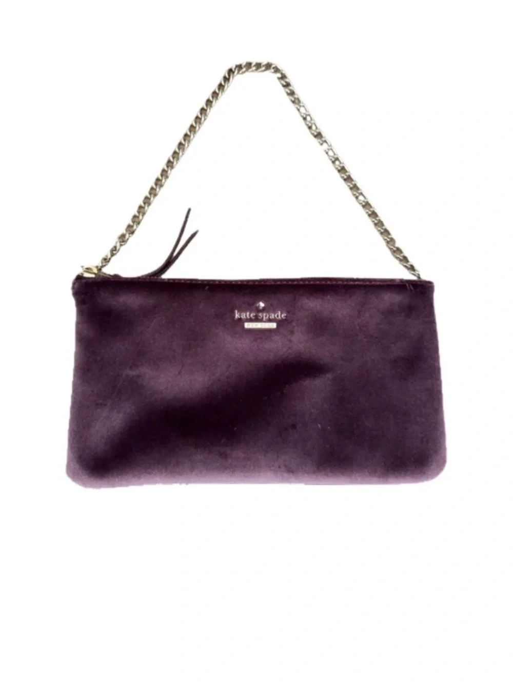 Kate Spade Tillie Velvet Plum Chain Crossbody Shoulder Bag Two way